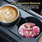 heat resistant material. Don't worry about hot drinks scalding the cupholder. Personalized floral cow mat, Adorable cow print coaster
